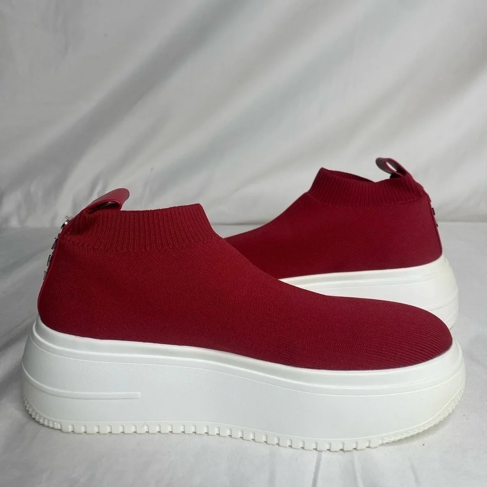 DKNY Mada Slip On Red Sneaker Size 8.5M
